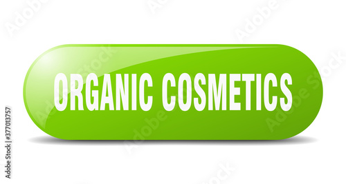 organic cosmetics button. sticker. banner. rounded glass sign