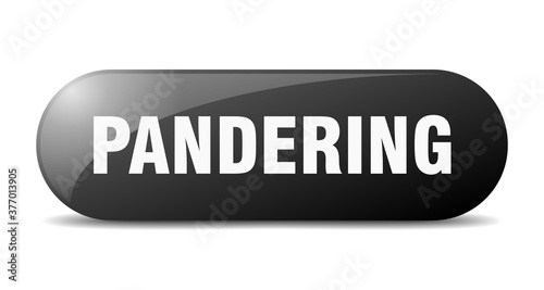 pandering button. sticker. banner. rounded glass sign