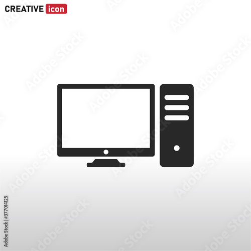 Computer icon vector . pc sign © huseyn