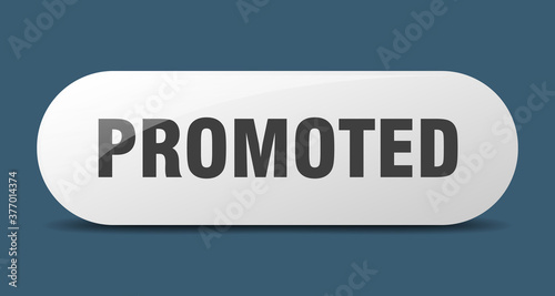 promoted button. sticker. banner. rounded glass sign