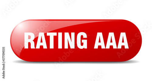 rating aaa button. sticker. banner. rounded glass sign