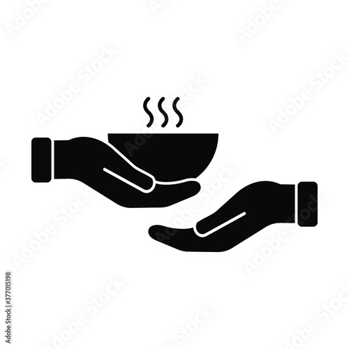 Vector food sharing icon. Vector illustration for mobile , web application, android application 