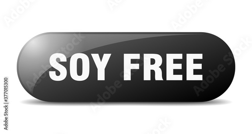 soy free button. sticker. banner. rounded glass sign