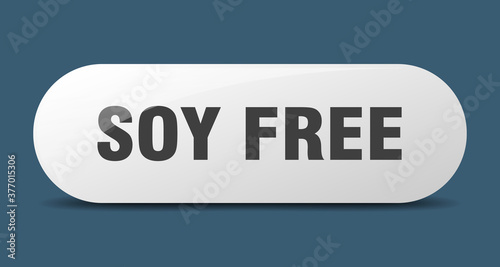soy free button. sticker. banner. rounded glass sign