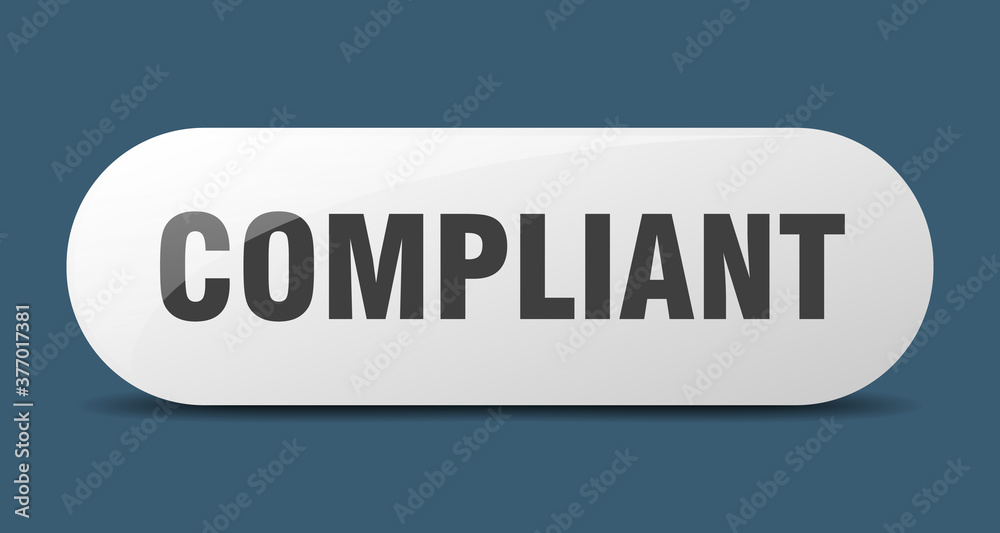 compliant button. sticker. banner. rounded glass sign