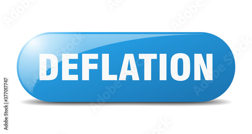 deflation button. sticker. banner. rounded glass sign