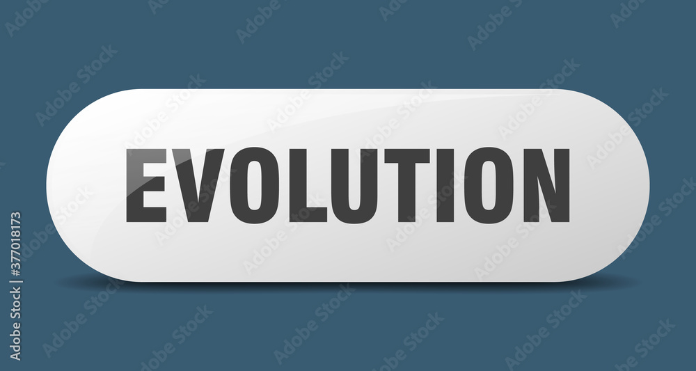 evolution button. sticker. banner. rounded glass sign