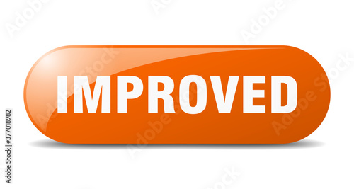 improved button. sticker. banner. rounded glass sign