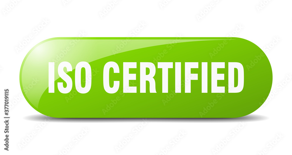 iso certified button. sticker. banner. rounded glass sign iso certified button. sticker. banner. rounded glass sign