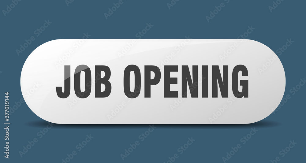 job opening button. sticker. banner. rounded glass sign