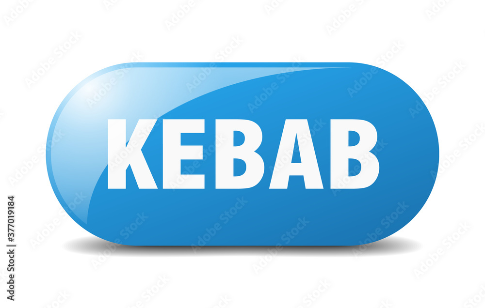 kebab button. sticker. banner. rounded glass sign kebab button. sticker. banner. rounded glass sign