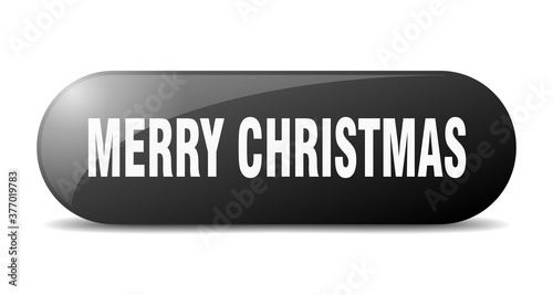 merry christmas button. sticker. banner. rounded glass sign