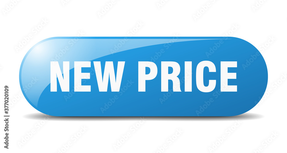 new price button. sticker. banner. rounded glass sign new price button. sticker. banner. rounded glass sign