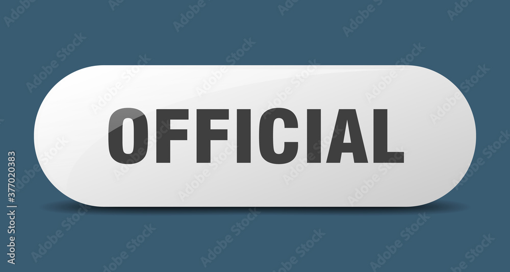 official button. sticker. banner. rounded glass sign official button. sticker. banner. rounded glass sign