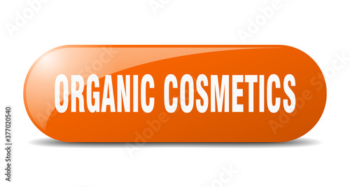 organic cosmetics button. sticker. banner. rounded glass sign