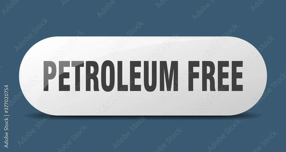 petroleum free button. sticker. banner. rounded glass sign