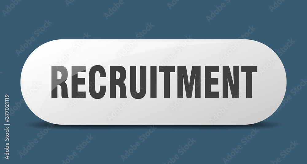 recruitment button. sticker. banner. rounded glass sign recruitment button. sticker. banner. rounded glass sign