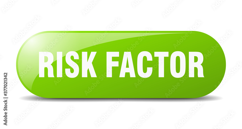 risk factor button. sticker. banner. rounded glass sign