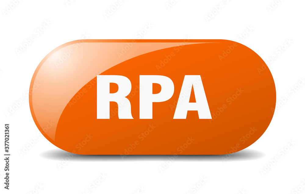 rpa button. sticker. banner. rounded glass sign rpa button. sticker. banner. rounded glass sign