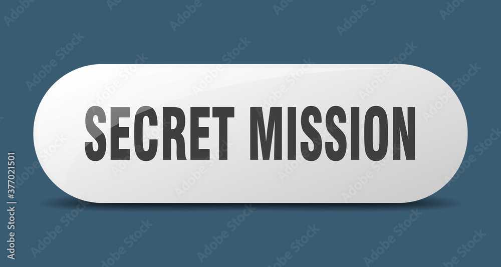 secret mission button. sticker. banner. rounded glass sign secret mission button. sticker. banner. rounded glass sign