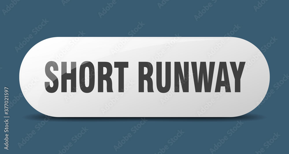 short runway button. sticker. banner. rounded glass sign short runway button. sticker. banner. rounded glass sign