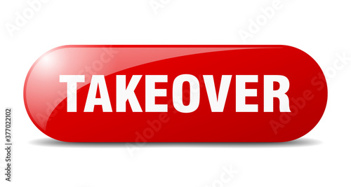 takeover button. sticker. banner. rounded glass sign