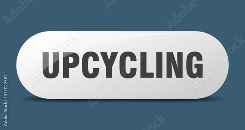 upcycling button. sticker. banner. rounded glass sign