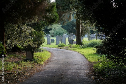 path in an old cemetery. Boston Lincs. UK