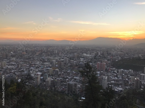 Cerro San Cristobal, en Santiago de Chile