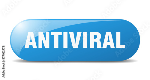 antiviral button. sticker. banner. rounded glass sign