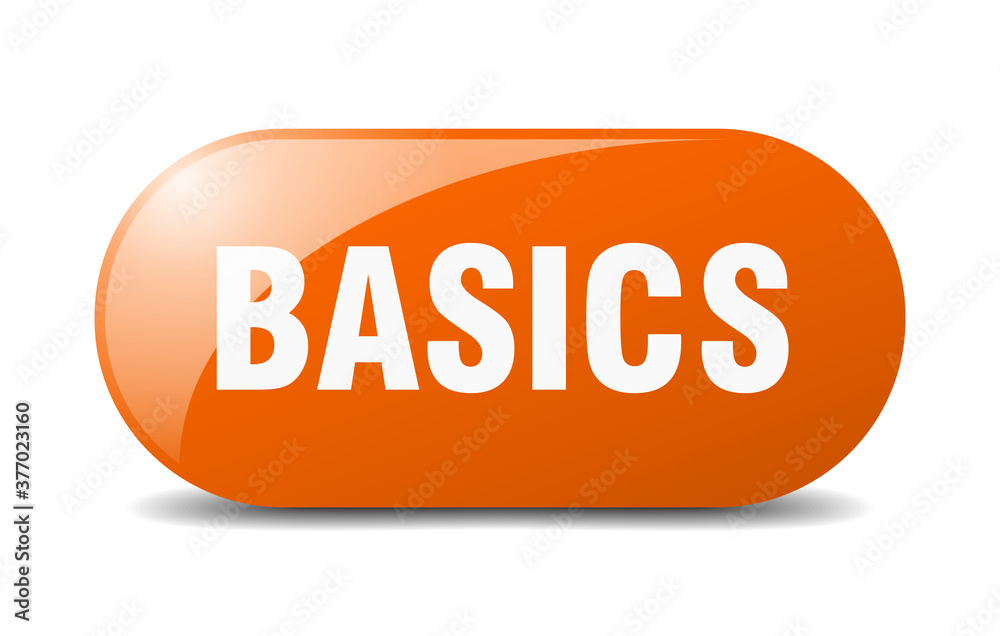basics button. sticker. banner. rounded glass sign basics button. sticker. banner. rounded glass sign