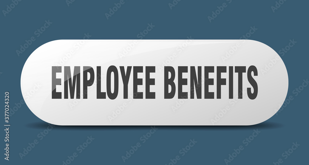 employee benefits button. sticker. banner. rounded glass sign employee benefits button. sticker. banner. rounded glass sign