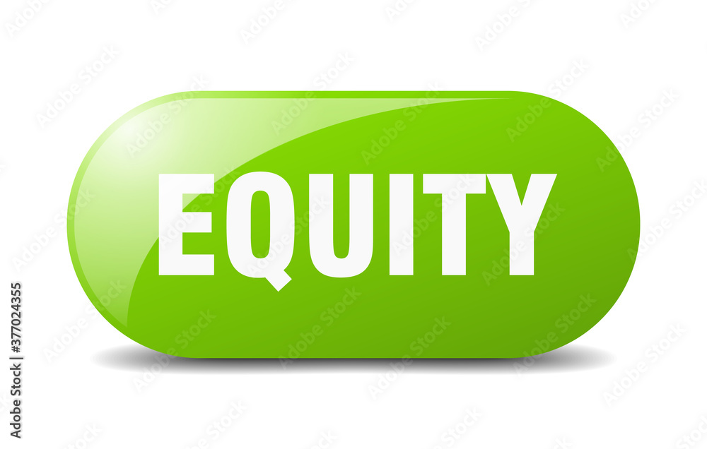 equity button. sticker. banner. rounded glass sign equity button. sticker. banner. rounded glass sign