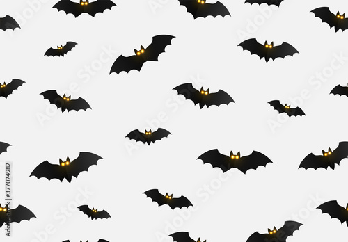 Seamless Pattern with bat. Halloween background. vector illustration © lauritta
