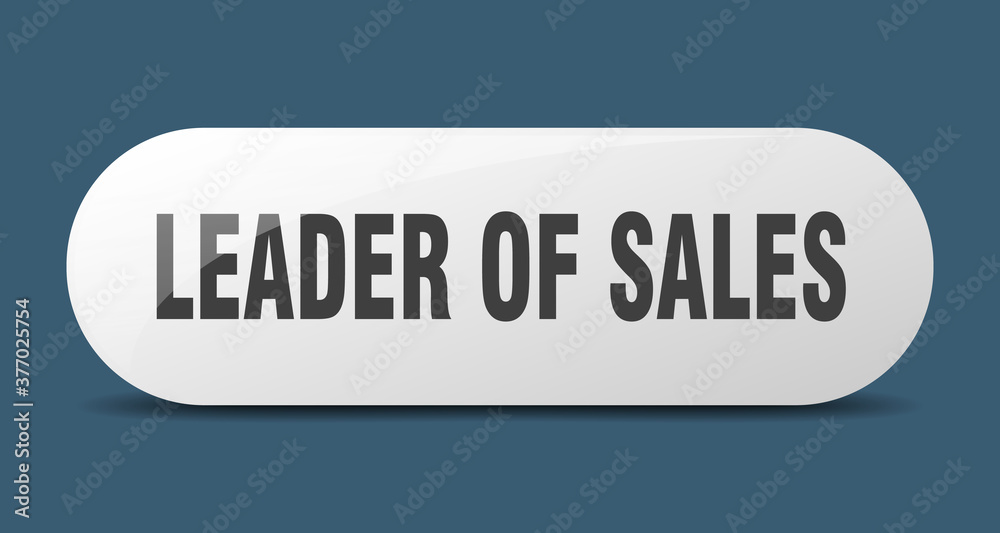 leader of sales button. sticker. banner. rounded glass sign