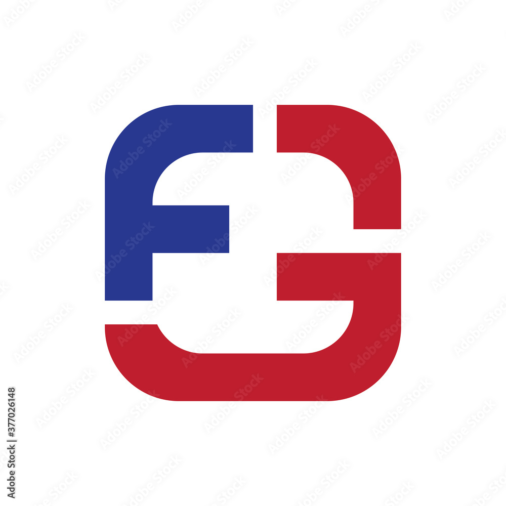Square with FG letter logo design vector Square with FG letter logo design vector