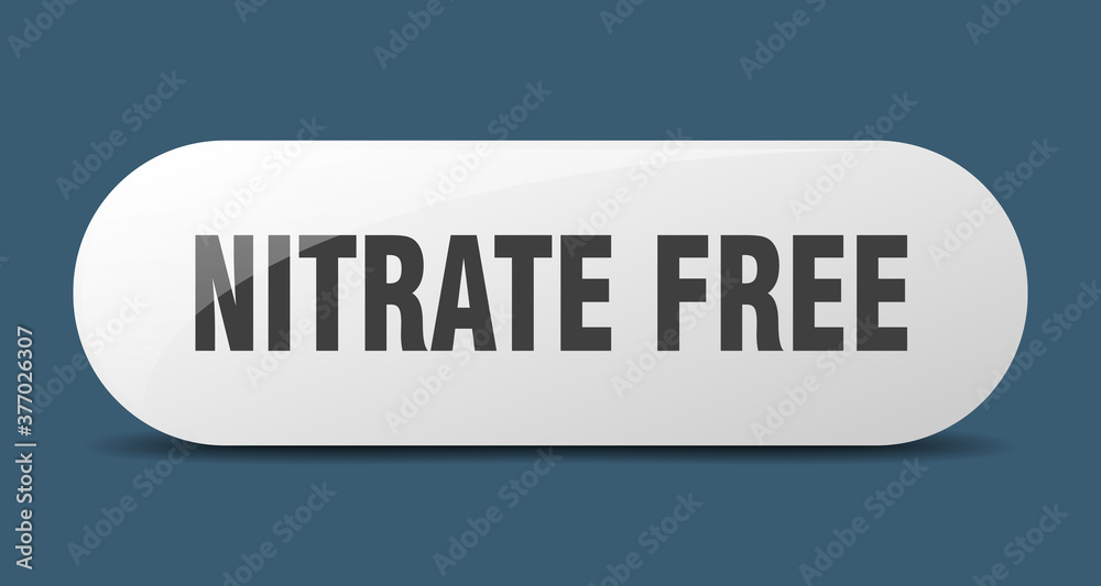 nitrate free button. sticker. banner. rounded glass sign nitrate free button. sticker. banner. rounded glass sign