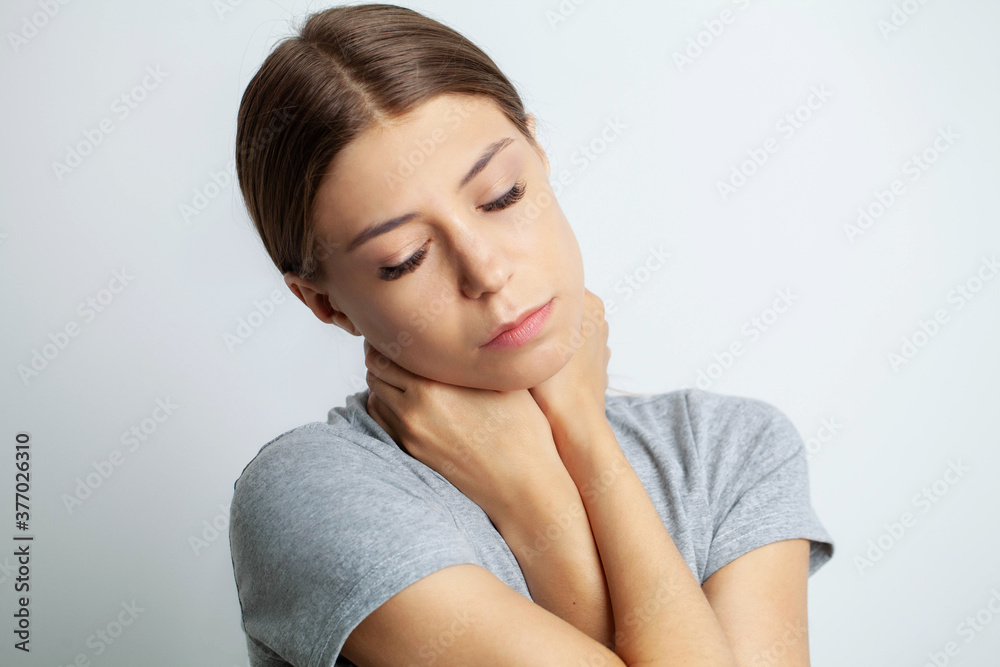 Beautiful Young Woman Suffering From Neck Pain Beautiful Young Woman Suffering From Neck Pain