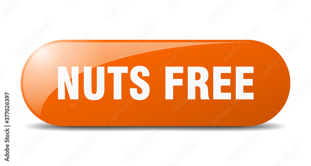 nuts free button. sticker. banner. rounded glass sign nuts free button. sticker. banner. rounded glass sign