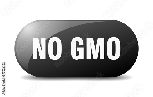 no gmo button. sticker. banner. rounded glass sign