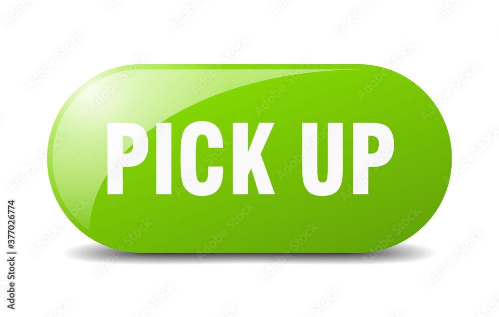 pick up button. sticker. banner. rounded glass sign pick up button. sticker. banner. rounded glass sign