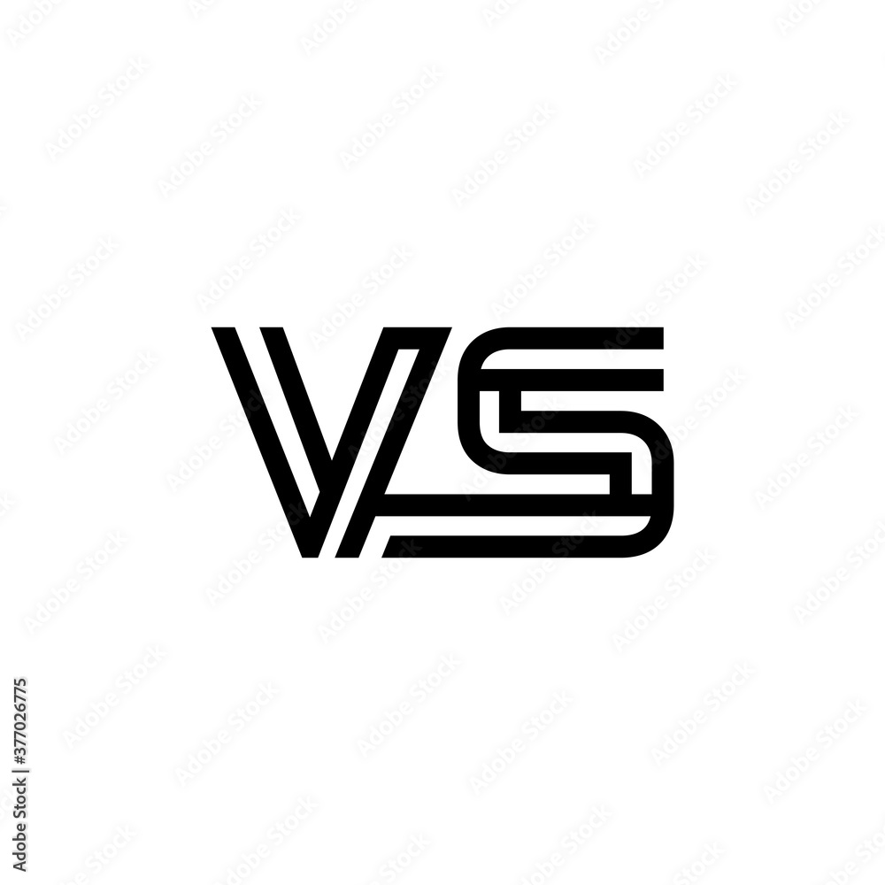 initial letter vs line stroke logo modern initial letter vs line stroke logo modern
