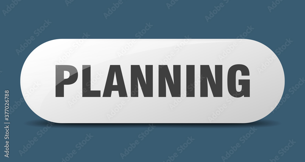 planning button. sticker. banner. rounded glass sign planning button. sticker. banner. rounded glass sign