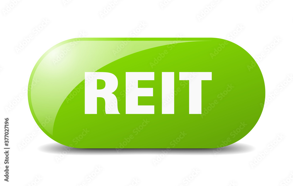 reit button. sticker. banner. rounded glass sign reit button. sticker. banner. rounded glass sign