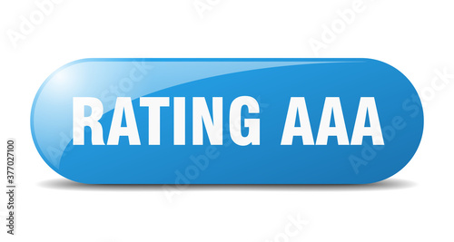 rating aaa button. sticker. banner. rounded glass sign