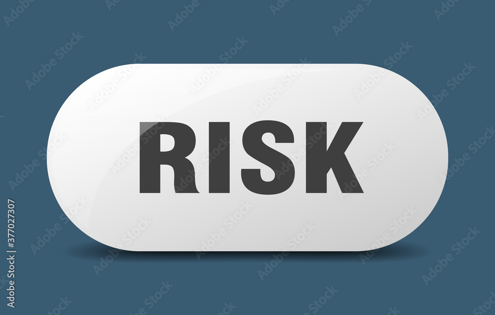 risk button. sticker. banner. rounded glass sign risk button. sticker. banner. rounded glass sign