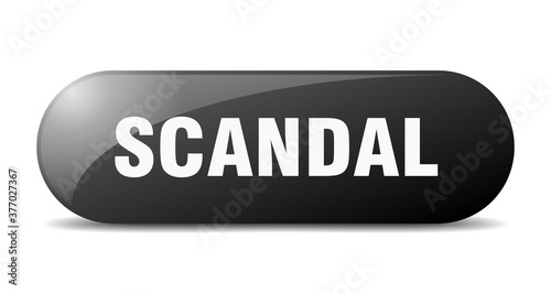 scandal button. sticker. banner. rounded glass sign
