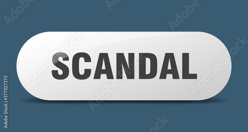 scandal button. sticker. banner. rounded glass sign