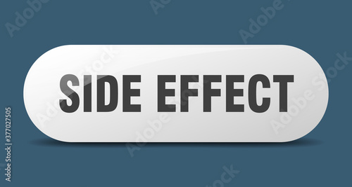 side effect button. sticker. banner. rounded glass sign