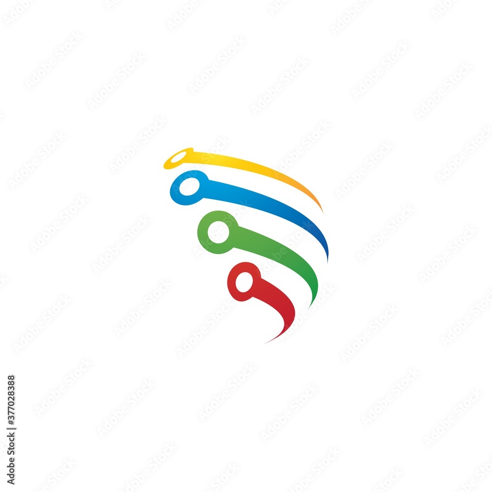 Fototapeta premium circuit logo
